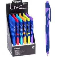 Ручка масляна VINSON синя F20-1 автоматична