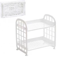 Органайзер - полиця Білий 22*20*14см пластиковий, 2 яруси WXS-7