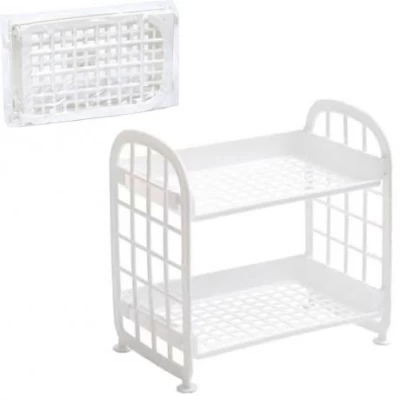 Органайзер - полиця Білий 22*20*14см пластиковий, 2 яруси WXS-7