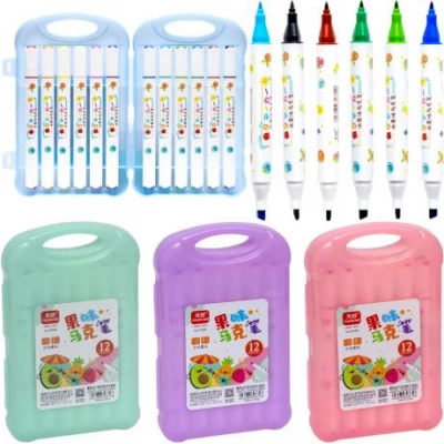 Набір фломастерів двосторонніх 12 кольорів, ароматизовані M388-12