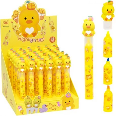 Текстовыделитель 3 цвета в 1 MD-178 "Утенок"