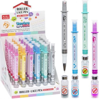 Ручка гелевая 1221-1 "Шприц - печать" синяя Ручка гелевая 1221-1 "Шприц - печать" синяя