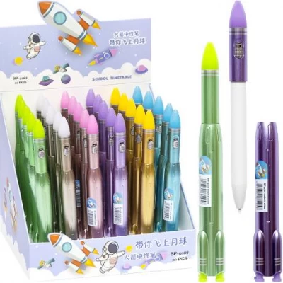 Ручка гелевая BP-9388 "Ракета" с фонариком, синяя Ручка гелевая BP-9388 "Ракета" с фонариком, синяя