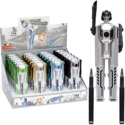 Ручка гелевая 2шт 1158 "Робот" синяя Ручка гелевая 2шт 1158 "Робот" синяя