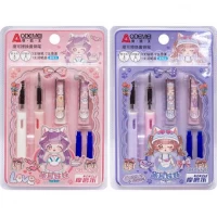 Набор перьевых капсульных ручек 5320 "пишет-стирает" синие "Odemei"