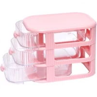 Органайзер настільний 3 відділення Рожевий 13х14х18см WXS-3