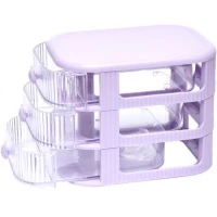 Органайзер настільний 3 відділення Ліловий 13х14х18см WXS-3
