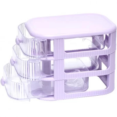 Органайзер настільний 3 відділення Ліловий 13х14х18см WXS-3