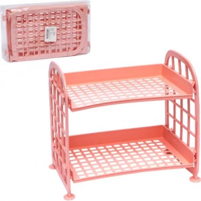 Органайзер - полиця Рожевий 22*20*14см пластиковий, 2 яруси WXS-7 Органайзер - полиця Рожевий 22*20*14см пластиковий, 2 яруси WXS-7