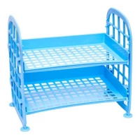 Органайзер - полиця Голубий 22*20*14см пластиковий, 2 яруси WXS-7