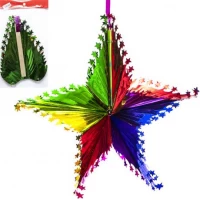 Прикраса новорічна підвісна Ліхтарик-Зірка 50*17см 6279-10