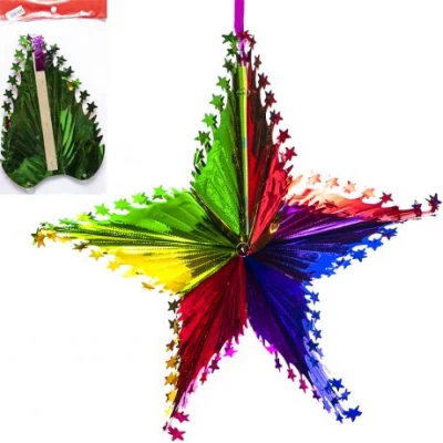 Прикраса новорічна підвісна Ліхтарик-Зірка 50*17см 6279-10