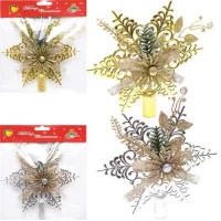 Верхушка "Снежинка" 19,5*19,5 см с декором CHH23011