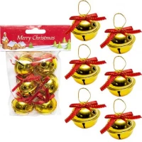 Набор шаров 6шт. "Металлический с колокольчиком" ААА23145