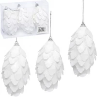 Набір ялинкових іграшок 3шт Шишки  HL22SF-133