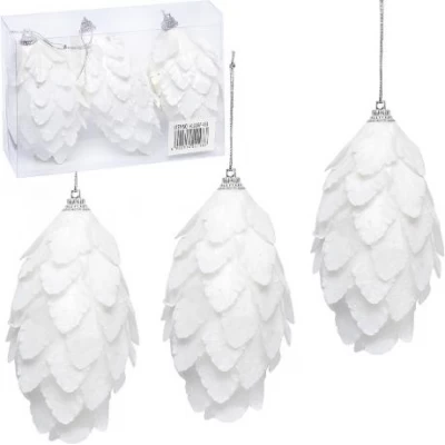 Набір ялинкових іграшок 3шт Шишки  HL22SF-133