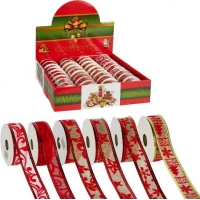 Стрічка декоративна Новорічна ширина 2,5см HL23HS-2510