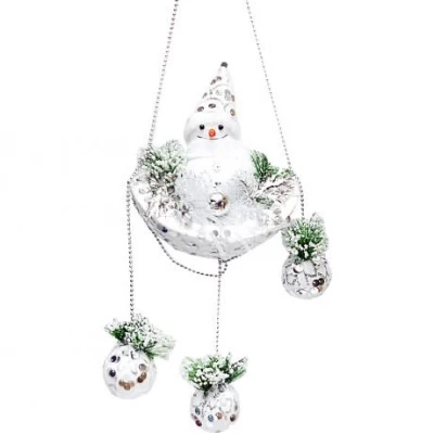 Украшение Декор "Снеговик с украшением" 20*22см B