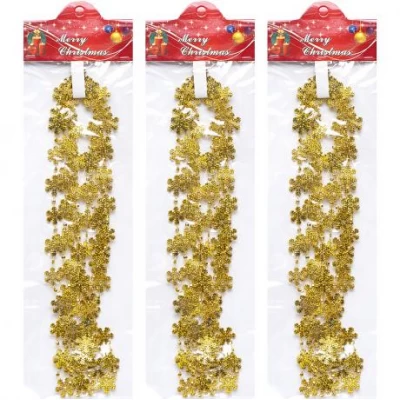 Декоративные бусы на елку "Снежинки" XYA324-2.7м