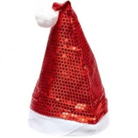 Шапка Діда Мороза з паєтками 6241-4