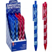 Ручка масляна VINSON  Graphic синя F12 автоматична