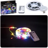 Гірлянда USB LED 100L стрічка 10 метрів, із музикою D-50