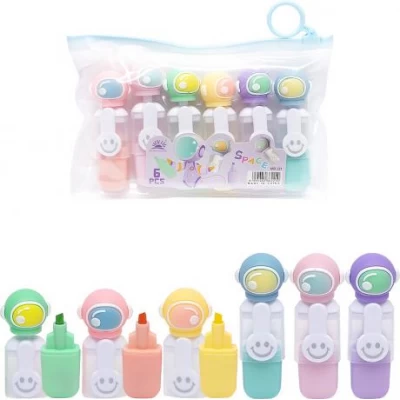 Набор фломастеров 6 цветов "Космос-мальчик" в сумочке MD-221А