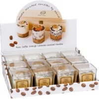 Ароматична свічка 7*6,5*7,5см Rose у скляному стакані 7*7*7,5см KF005-1