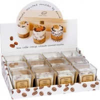 Ароматична свічка 7*7*7,5см Coffe у скляному стакані KF005-2