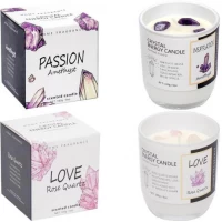 Ароматична свічка Crystal Energy Candle AXW9040 у скляному стакані D7,5*9см Ароматична свічка Crystal Energy Candle AXW9040 у скляному стакані D7,5*9см