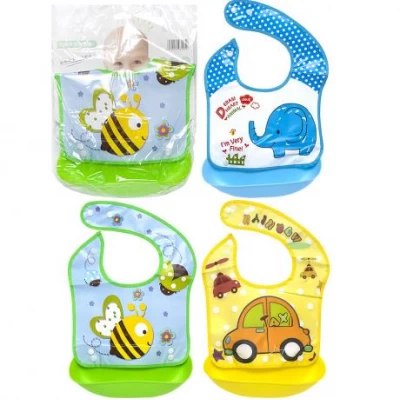 Фартук детский - слюнявчик с карманом на кнопках QX08 252-70 Фартук детский - слюнявчик с карманом на кнопках QX08 252-70