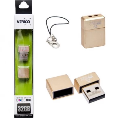 Флешка Verico USB 32Gb MiniCube Gold 608797 Флешка Verico USB 32Gb MiniCube Gold 608797