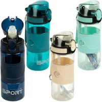 Пляшка для води 500мл з поїлкою та трубочкою спортивна DB-1324