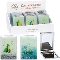 Дзеркало косметичне кишенькове JX601-2 прямокутне 8,5*6см