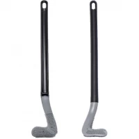 Щітка силіконова 39 см вигнута для чищення унітазу 261-4