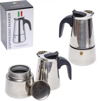 Кавоварка гейзерна з нержавіючої сталі на 4 чашки (еспресо) MR-4 Кавоварка гейзерна з нержавіючої сталі на 4 чашки (еспресо) MR-4
