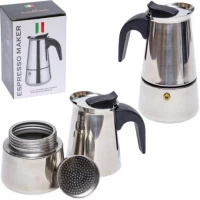 Кавоварка гейзерна з нержавіючої сталі на 6 чашок (еспресо) MR-6