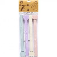 Набор зажимов для пакетов 4шт 601-6067, 18,5*1,5*1,5 см