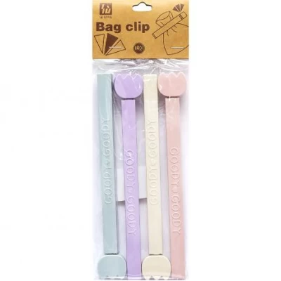 Набор зажимов для пакетов 4шт 601-6067, 18,5*1,5*1,5 см