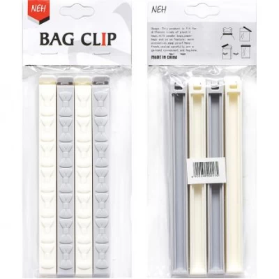 Набор зажимов для пакетов 4шт 628-3058, 15*1,5*1,5см