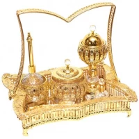 Набор для чаепития золотой B22J0223 на подставке.