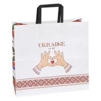 Пакет паперовий КРАФТ білий  32х15х30см KGB 323015-32