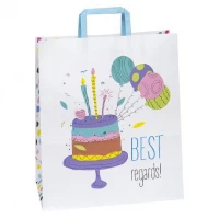 Пакет паперовий КРАФТ білий 32х15х38см KGB 323815-46 Пакет паперовий КРАФТ білий 32х15х38см KGB 323815-46