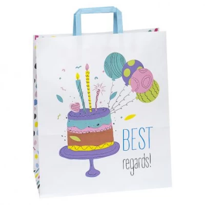 Пакет паперовий КРАФТ білий 32х15х38см KGB 323815-46 Пакет паперовий КРАФТ білий 32х15х38см KGB 323815-46