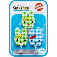 Набір гачків 3шт 6см самоклеючих Зайчик 9509