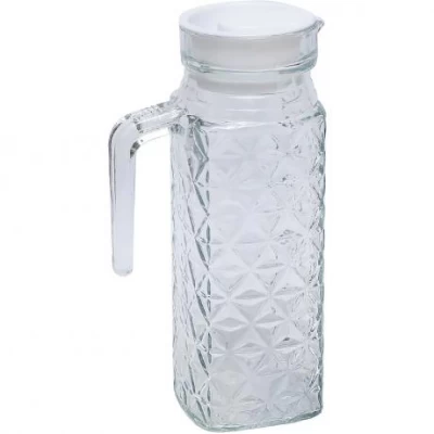 Графін  скляний 1л круглий 1.1L Ромб