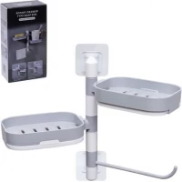 Настінна мильниця, що обертається зі зливом Rotary drawer type soap box 621502