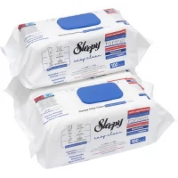 Вологі серветки для прибирання 100шт ТМ SLEEPY Easy Clean Bleach синій клапан