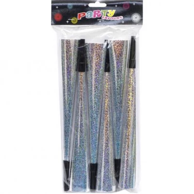 Набір трубочка-свисток фольгована 27см 6 штук 1698-3 Набір трубочка-свисток фольгована 27см 6 штук 1698-3