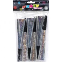 Набір трубочка-свисток фольгована 20см 6 штук 1698-4